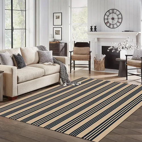 Miniatura 16 de IOHOUZE Alfombra Rayada Gris y Blanca - 27.5" X 43" Tapetes para Puerta Delantera al Aire Libre, Alfombra Lavable para Decoración de Porche