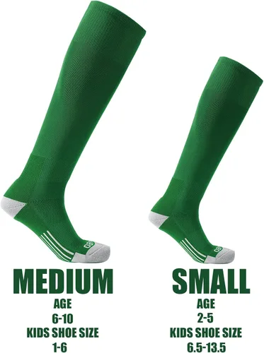 Miniatura 4 de BUAVBO Paquete de 3 calcetines de béisbol y sóftbol para niños pequeños, hasta la rodilla, T-Ball, calcetines de fútbol para jóvenes y niñas