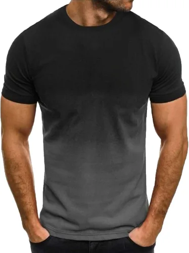 JDHUFEI Tshirts Shirts for Men Fashion Short-Sleeve T-Shirts Athletic Workout Tops 3D Color Patchwork Heavyweight Sweatshirt