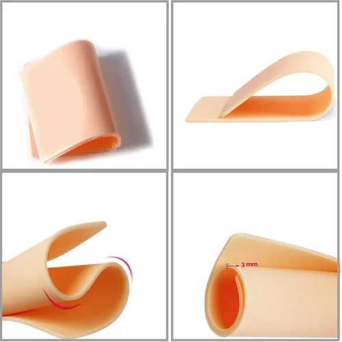 Miniatura 5 de Urknall - 10 piezas de piel falsa de 0.118 in – Urknall piel falsa en blanco para práctica de tatuajes de doble cara pieles falsas tatuajes