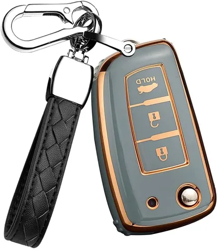 Miniatura 10 de Funda protectora para llave de TPU suave para Nissan Rogue Flip con 3 botones, soporte para llave remota inteligente para Nissan Rogue Select