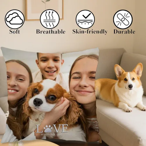 Miniatura 15 de Custom 6 Photo Throw Pillow Cover with Text for Mom, Cozy Cushion Ideal as a Thoughtful Gift for Family Mother’s Day Holidays or Special Occasions 6