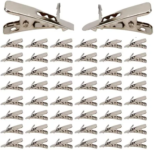 Miniatura 5 de 100 clips para flores de Navidad, 1.2 pulgadas, mini clip de boca de pez para corona, flores y árboles de Navidad, decoración de flores de pascua