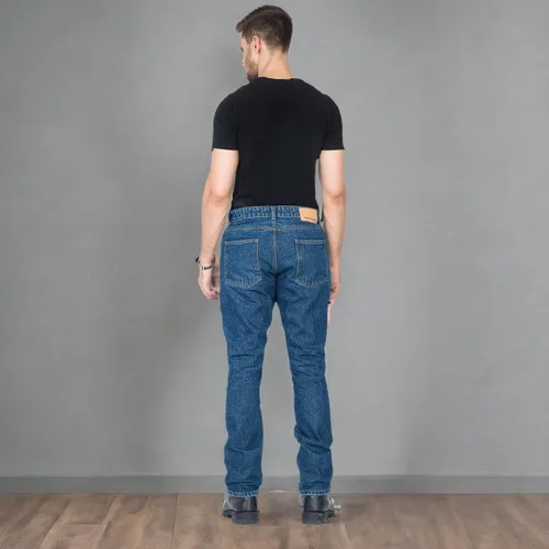 Miniatura 9 de WICKED STOCK Pantalones de motociclismo para hombre con protección CE LEVEL2 - Azul oscuro Azul claro