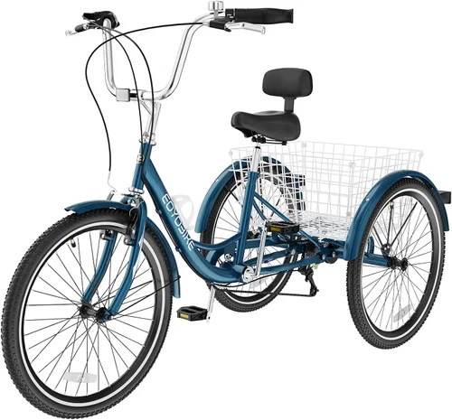 Miniatura 12 de LILYPELLE Adult Tricycle 7 Speed, 3 Wheel Bike Adult, 20/24/26 inch Wheels Cruiser Bikes with Cargo Basket for Seniors, Women, Men