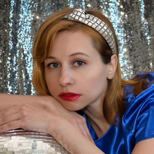 Miniatura 2 de 3 piezas de diadema de discoteca de los años 70 para mujer, diadema con lazo anudado con espejo plateado con purpurina para despedida de soltera