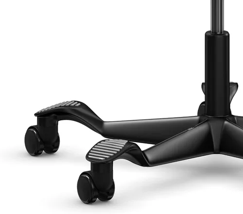Miniatura 10 de HAG Capisco Silla de escritorio estándar ajustable, marco negro, asiento negro de vinilo ónix
