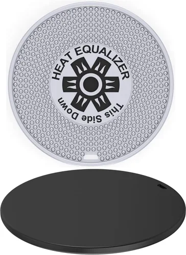 Placa Difusora de Calor de 9.25 Pulgadas con Acabado Cerámico Negro – Aleación de Aluminio y Cobre para Estufas de Gas y Eléctricas - Cubierta para