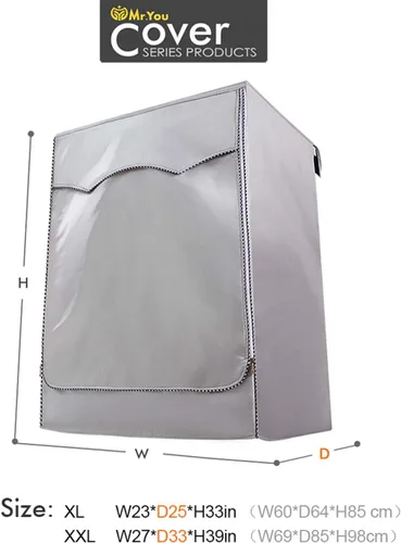 Miniatura 5 de Cubierta para lavadora Cubierta de secadora para máquina de carga frontal impermeable, 23 x 25 x 34 pulgadas