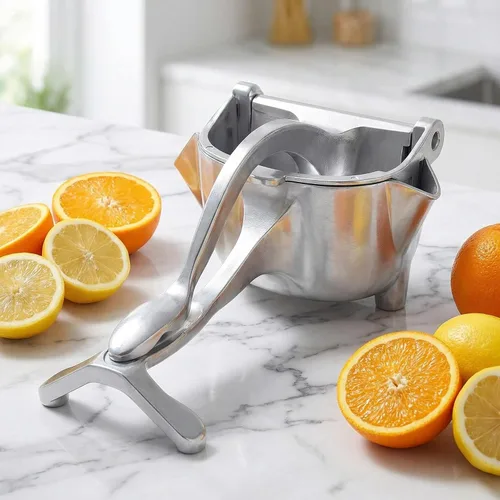 Miniatura 7 de Extractor de jugo de fruta fresca, exprimidor manual de aleación de aluminio y exprimidor de limón para cítricos, naranja, lima, agarre ergonómico