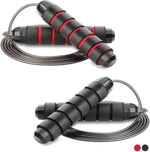 Redify Cuerda de saltar, cuerdas de saltar para fitness, para mujeres, hombres y niños, cuerda de salto de velocidad para entrenamiento con