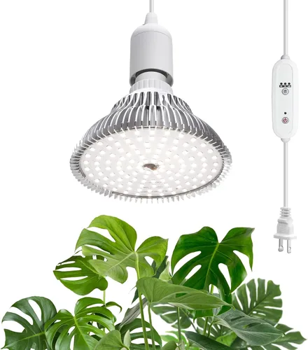 Miniatura 9 de Luces colgantes de cultivo para plantas de interior, 25 W 5000 K, bombillas LED de cultivo colgantes con temporizador, luz de planta colgante