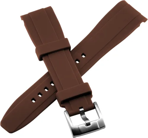Miniatura 4 de YISIWERA Correa de reloj de silicona de alta calidad con extremos curvados universales de goma para hombres y mujeres de 0.709in, 0.787in, 0.866in