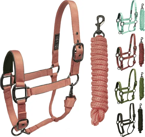 Miniatura 11 de Derby Originals Desert Rose Collection - Caballos de caballos reflectantes de seguridad con cuerdas de plomo a juego Rosa (Coral Pink)