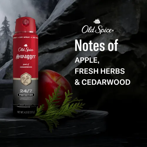 Miniatura 6 de Desodorante antiperspirante en aerosol seco Old Spice para hombres, 24/7 protección contra el sudor y el olor, 24/7 defensa contra el sudor