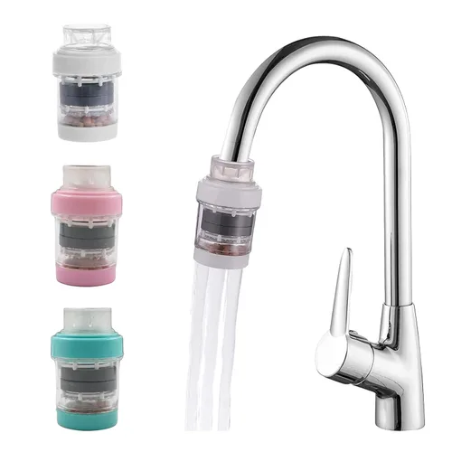 Paquete de 3 filtros de agua para fregadero, filtro de grifo magnético, filtro de agua de grifo de cocina, filtro de purificación de agua de carbón