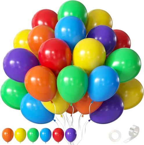 Miniatura 10 de Globos morados, 60 globos de látex de color morado claro y perla metálica, globos de confeti para cumpleaños, baby shower, despedida de soltera