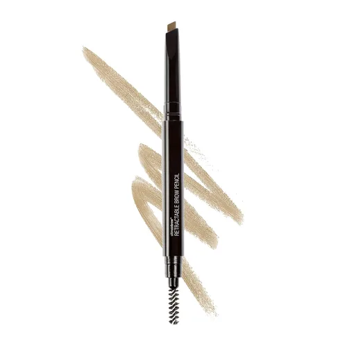 Miniatura 20 de wet n wild Lápiz definidor retráctil de cejas definitivo, color marrón ceniza, cepillo de cejas de doble cara, punta fina, formas, define, rellena