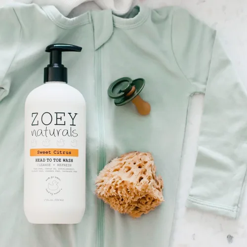 Miniatura 5 de Zoey Naturals Sweet Citrus Baby Wash & Shampoo, hecho para pieles sensibles, sin lágrimas, sin parabenos, todo natural, fabricado en los Estados
