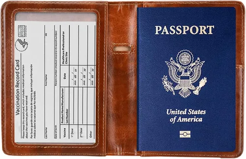 Miniatura 14 de Kandouren - Funda para pasaporte con bloqueo RFID, cartera para pasaporte para hombres y mujeres, el mejor regalo para viajeros, tarjetas de crédito