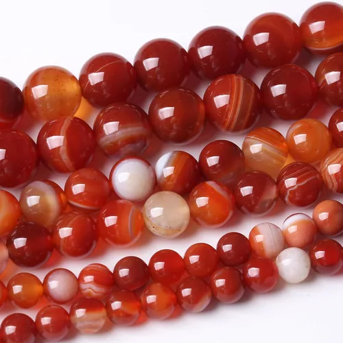 Miniatura 44 de 36 PIEZAS Cuentas de Malaquita Roja de 10 MM, Cuentas Redondas Sueltas de Gema Natural para Hacer Joyería 38 cm
