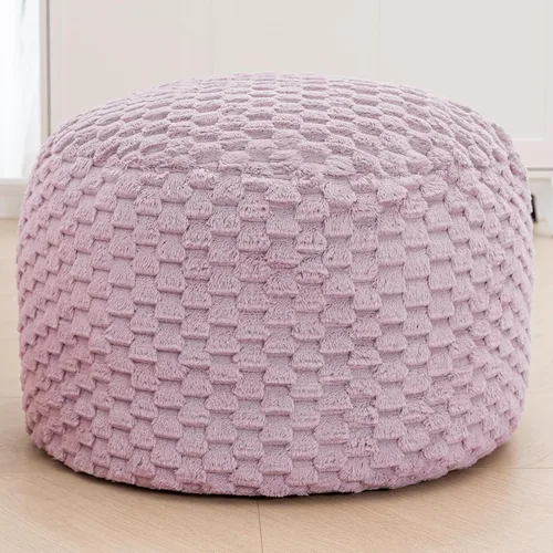 Miniatura 19 de Asuprui Puf Otomano Relleno Reposapiés Puf de Piso Reposapiés 20x12 Pulgadas Puf Redondo Asiento Puf Silla Saco de Frijoles de Piso Silla de Piso
