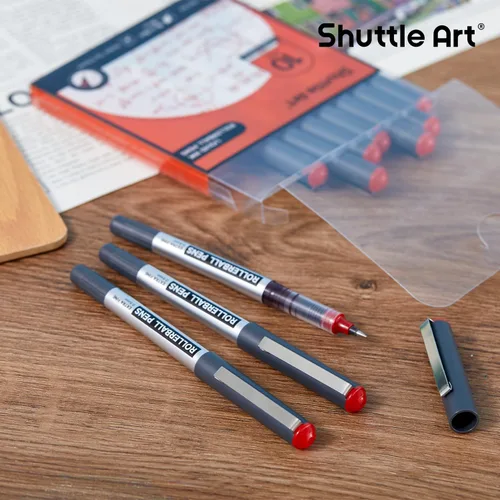 Miniatura 7 de Paquete de 10 bolígrafos Shuttle Art de punta fina, 0.02 pulgadas, con tinta líquida, para escritura diaria, tomar notas, escuela y oficina