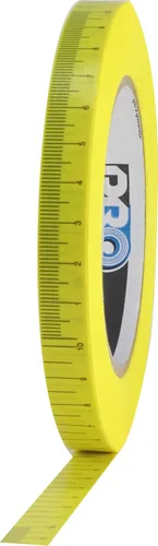 ProTapes Pro - Cinta métrica de goma sintética con parte trasera plana, 3.9 in perforada, 5.9 mil de grosor, 147.6 ft de largo x 0.472 in de ancho