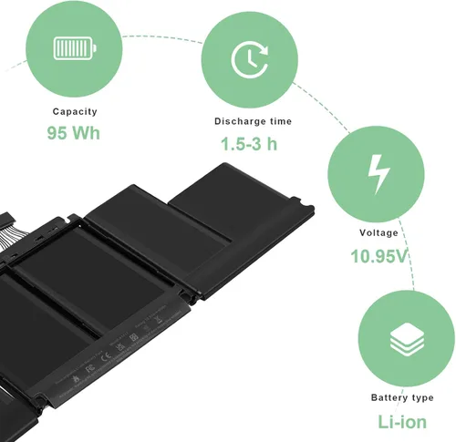 Miniatura 2 de ASUNCELL Batería de repuesto para laptop A1417 para MacBook Pro A1398 (mediados de 2012 y principios de 2013), se aplica a MacBook Pro Retina de 15