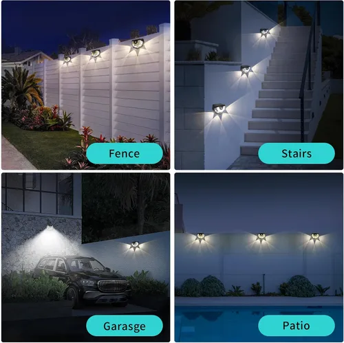 Miniatura 6 de Upgraded 2-in-1 Solar Outdoor Lights with Motion Sensor, Solar Wall Light & Security Lighting, PIR Motion Detection, IP64 Waterproof, Auto On/Off