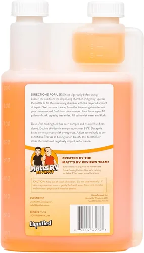 Miniatura 2 de Tratamiento de inodoro de autocaravana Liquified - Digestor de tanque negro - Eliminador de olores - Aroma a naranja - Matts RV Reviews