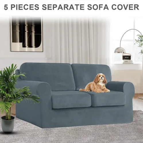 Miniatura 209 de Funda para Sofá de Terciopelo, Fundas Elásticas para Sofá para Funda Principal Separada/Respaldos y Cojines de Asiento, Funda para Sofá, para Fundas