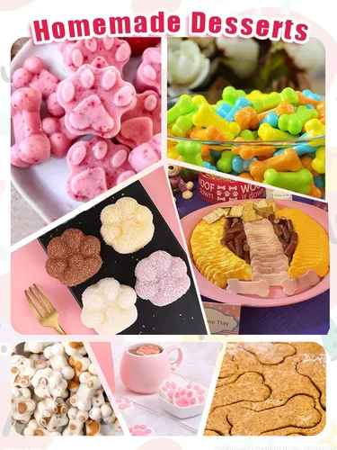 Miniatura 7 de Moldes de Silicona Caseros para Golosinas de Perros - Cortadores de Galletas para Golosinas de Perros - Recetas de Golosinas para Perros, Moldes