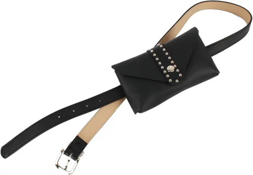 Miniatura 5 de Riñonera con remache punk para mujer, con cinturón, bolsa para teléfono celular, para viajes, entrenamiento, correr, senderismo
