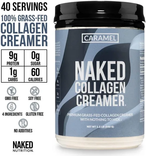 Miniatura 2 de Naked Crema de Café con Colágeno - Crema de Colágeno de Caramelo para Café - Sin Lácteos, Sin Gluten, Sin OMG - Apoya el Cabello, la Piel y las Uñas