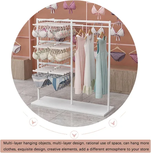 Miniatura 5 de Perchero para abrigos, soportes de exhibición de ropa interior, tienda de ropa independiente, boutiques, ropa al por menor, estante de ropa