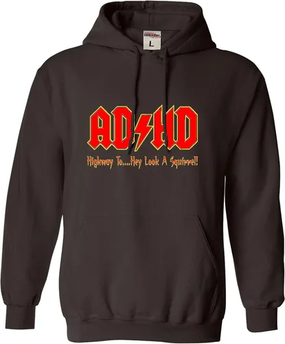 Miniatura 48 de Go All Out Sudadera con capucha para hombre y mujer con texto en inglés "Highway To Hey Look A Squirrel