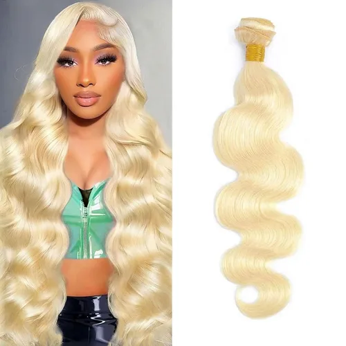 Miniatura 26 de Extensiones de cabello humano ondulado rubio 613 de 12 pulgadas, 100% sin procesar, grado 14A, cabello humano virgen brasileño sin procesar, 1