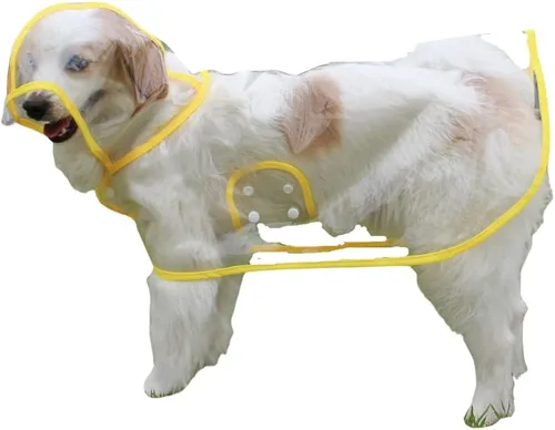 Miniatura 11 de Impermeable para mascotas, impermeable para perros pequeños, abrigo impermeable para cachorros, ropa impermeable transparente para perros pequeños