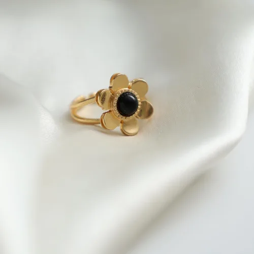 Miniatura 10 de Gempires - Anillos de piedra natural para mujer, ligeros, de cristal, hechos a mano, hipoalergénicos, chapados en oro, para uso diario, regalos