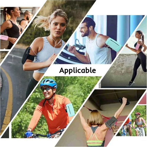 Miniatura 6 de Brazalete para correr, correa deportiva ajustable para correr, brazalete de entrenamiento para iPhone, bolsa de celular para ejercicio para hombres