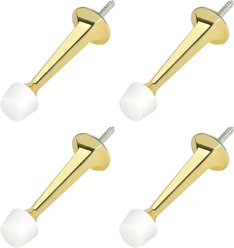 Miniatura 21 de HOMOTEK Paquete de 20 topes de puerta rígidos sólidos resistentes con punta de goma suave, tope de puerta fundido de zinc para proteger la pared