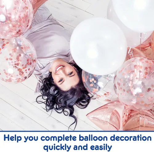Miniatura 6 de Paquete de 2 herramientas para rellenar globos, alicates expansores de globos con apertura elástica de 4 vías para rellenar pétalos de lentejuelas