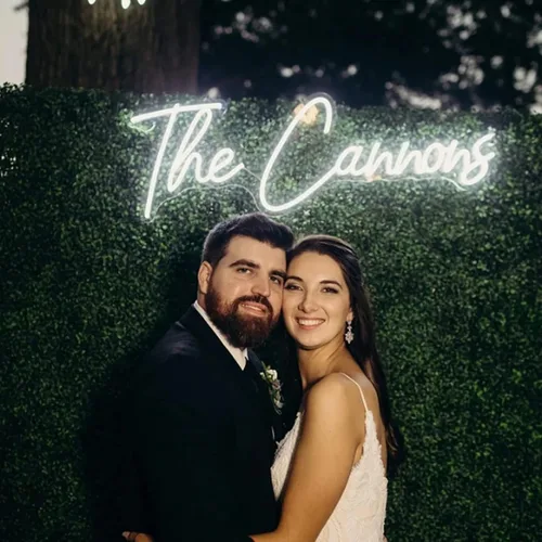 Letrero de neón personalizado para boda, Binager personalizable con nombre de neón, decoración de letrero de luz regulable/RGB, personalizado para