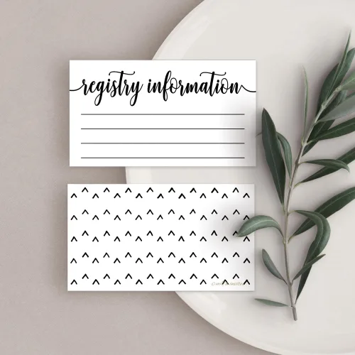 Miniatura 9 de 50 tarjetas de registro - Baby Shower o despedida de soltera - Insertos de invitación