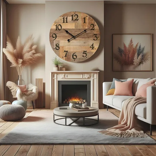 Miniatura 8 de Reloj de pared grande silencioso de 24 pulgadas, funciona con pilas, para cocina de granja, reloj de pared retro sin tictac con números grandes