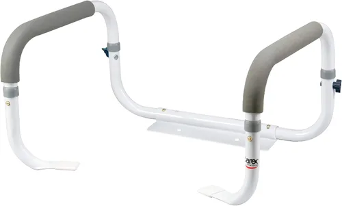 Miniatura 8 de Carex Marco de seguridad para inodoro, rieles de seguridad para inodoro con ancho ajustable, rieles de inodoro para ancianos, discapacitados,