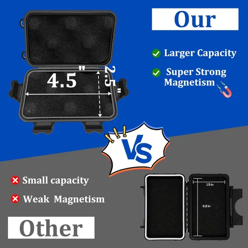 Miniatura 6 de Caja Magnética para Llaves, Oculta una Llave Caja Magnética Impermeable para Coche para Exteriores Viajes, Oculta una Caja de Llaves para Coches