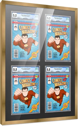Miniatura 107 de Marco de cómic con paspartú para 8 CGC, CBCS o PGX Graded Comics - Marco de cómic blanco para cómics de 8.125 x 13 pulgadas Marco blanco
