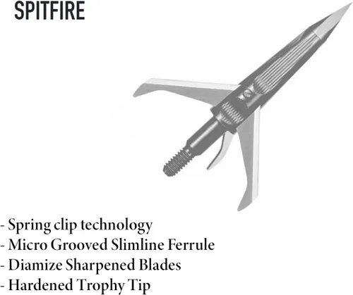 Miniatura 7 de New Archery Products Spitfire - Cabezal mecánico de tiro con arco de 3 palas y precisión de despliegue frontal, duradero, paquete de 3 y 4